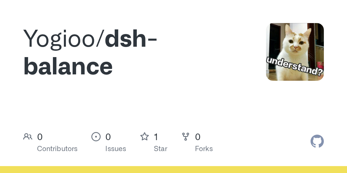 Yogioo/dsh-balance Screenshot preview