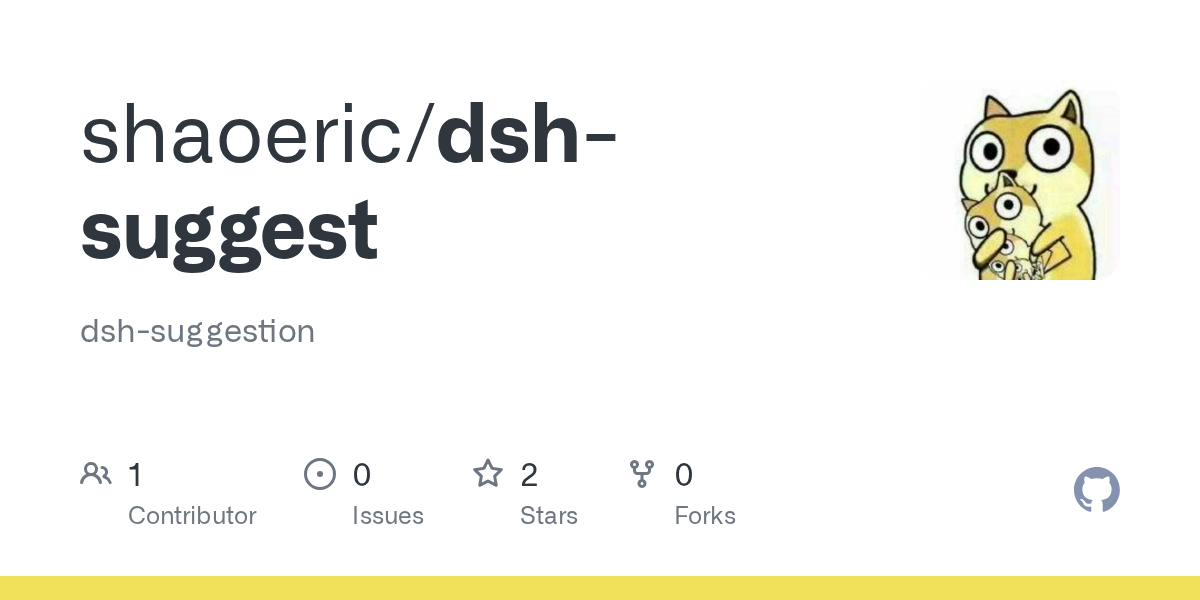 shaoeric/dsh-suggest Screenshot preview