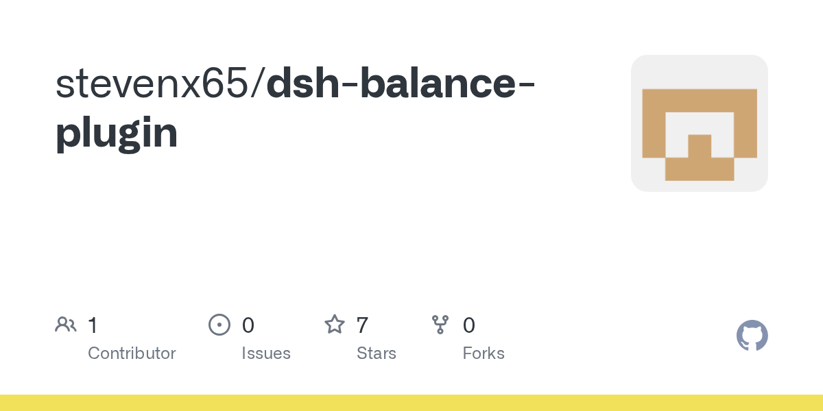stevenx65/dsh-balance-plugin Screenshot preview