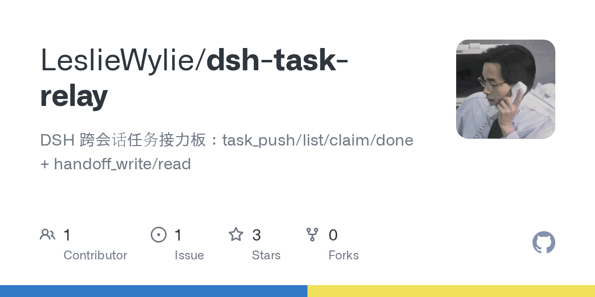 LeslieWylie/dsh-task-relay Screenshot preview