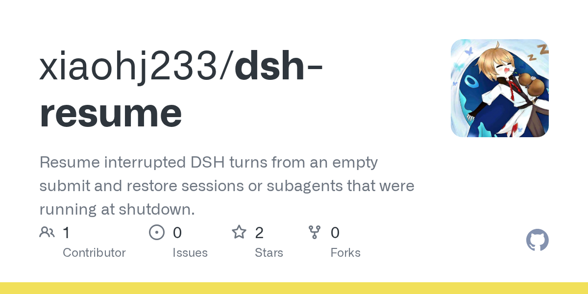 xiaohj233/dsh-resume Screenshot preview