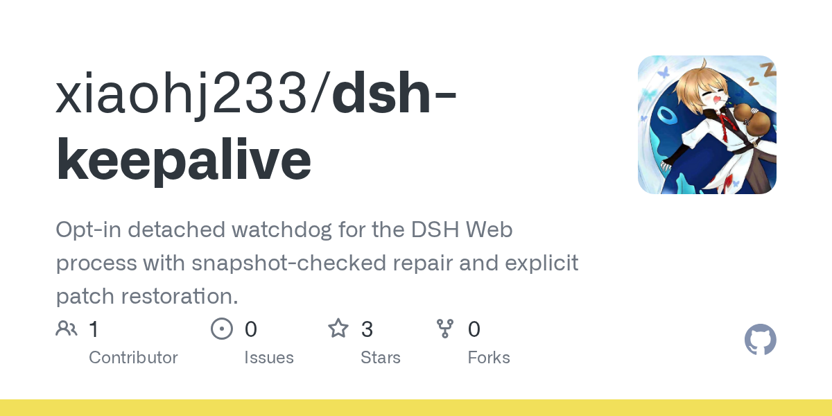 xiaohj233/dsh-keepalive Screenshot preview