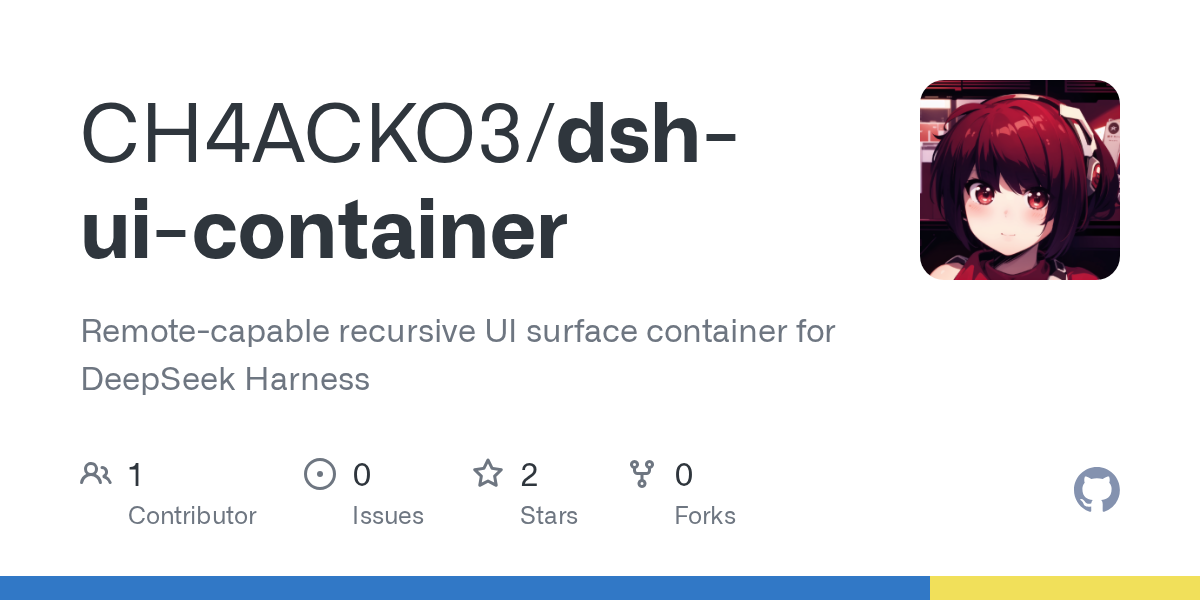 CH4ACKO3/dsh-ui-container Screenshot preview