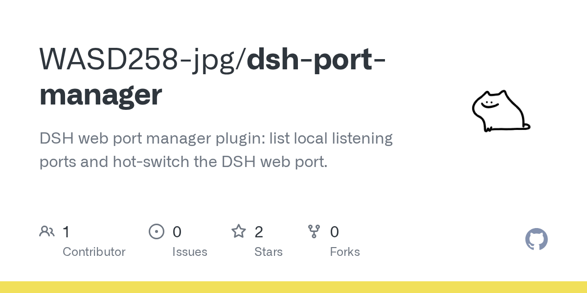 WASD258-jpg/dsh-port-manager Screenshot preview