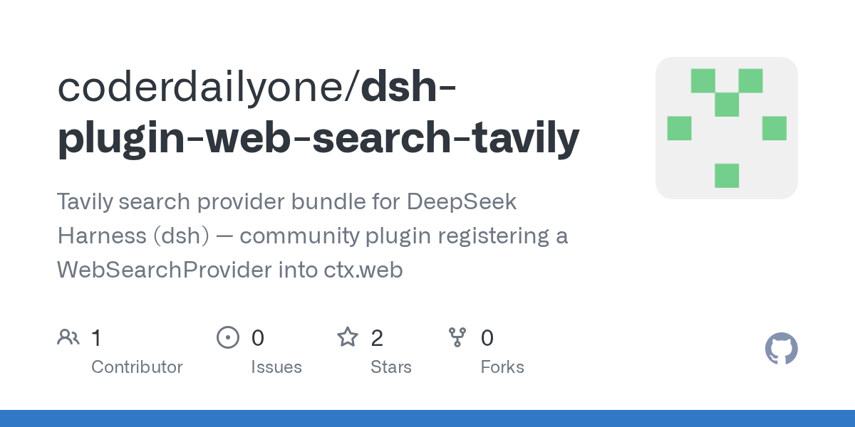 coderdailyone/dsh-plugin-web-search-tavily Screenshot preview