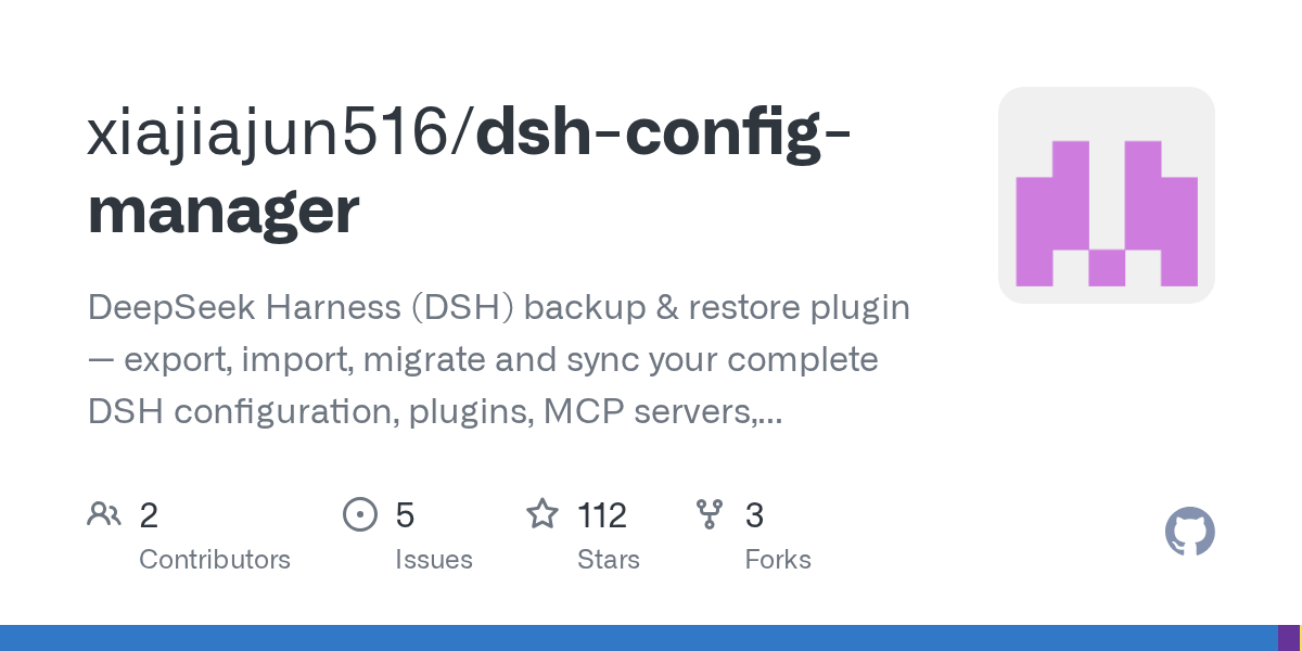 xiajiajun516/dsh-config-manager Screenshot preview