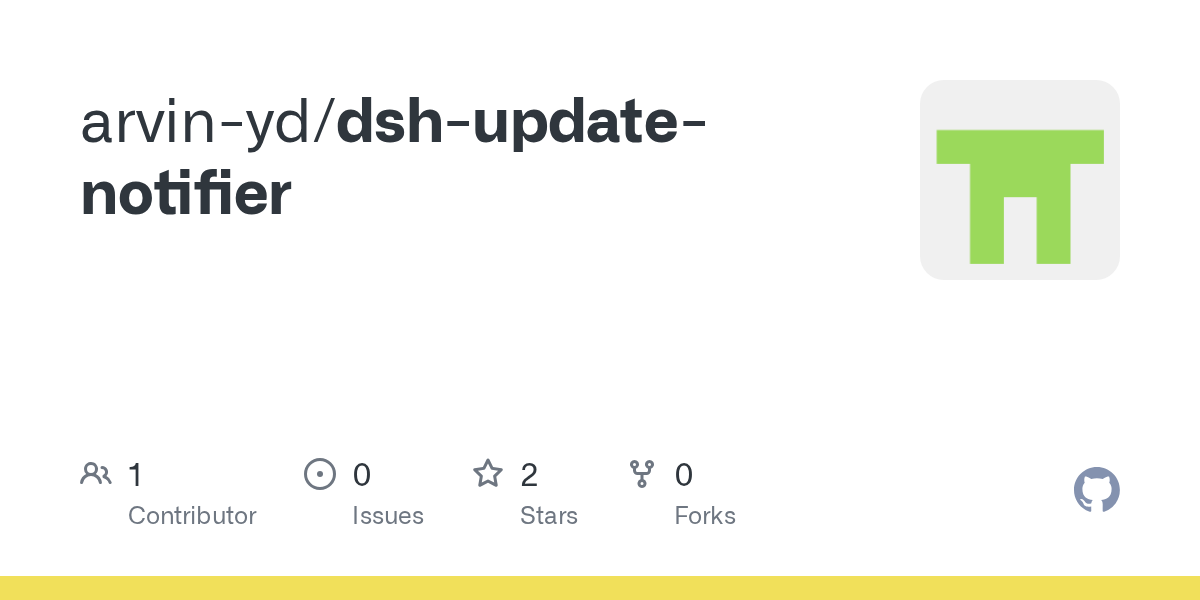 arvin-yd/dsh-update-notifier Screenshot preview