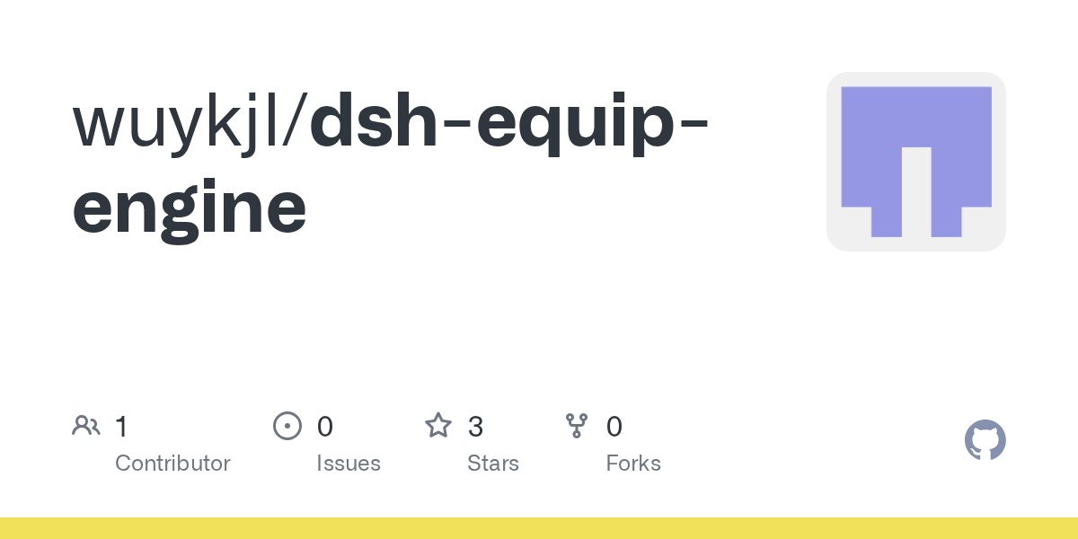 wuykjl/dsh-equip-engine Screenshot preview