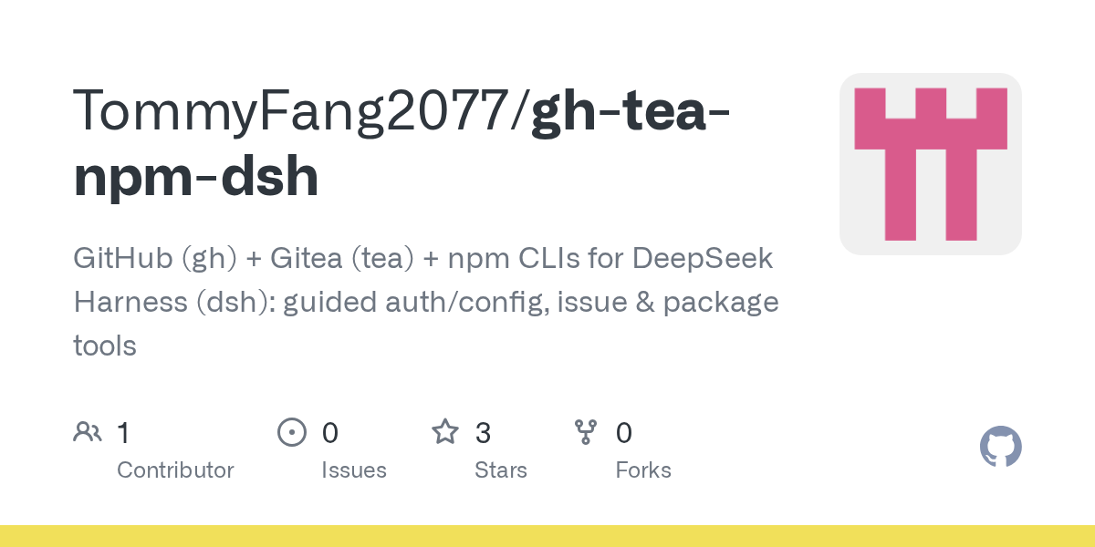 TommyFang2077/gh-tea-npm-dsh Screenshot preview