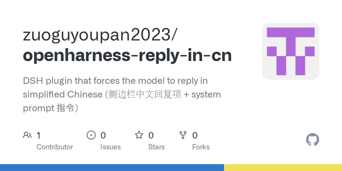 zuoguyoupan2023/openharness-reply-in-cn Screenshot preview