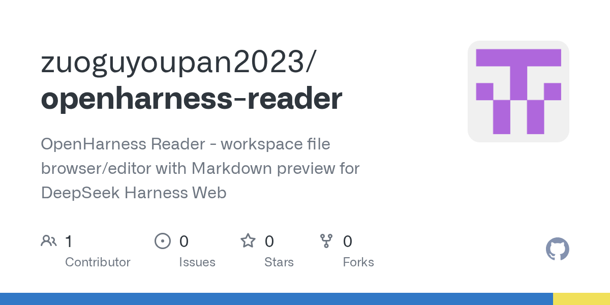 zuoguyoupan2023/openharness-reader Screenshot preview