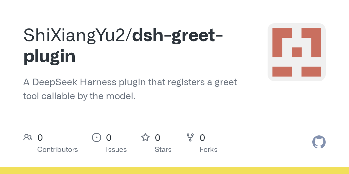 ShiXiangYu2/dsh-greet-plugin Screenshot preview