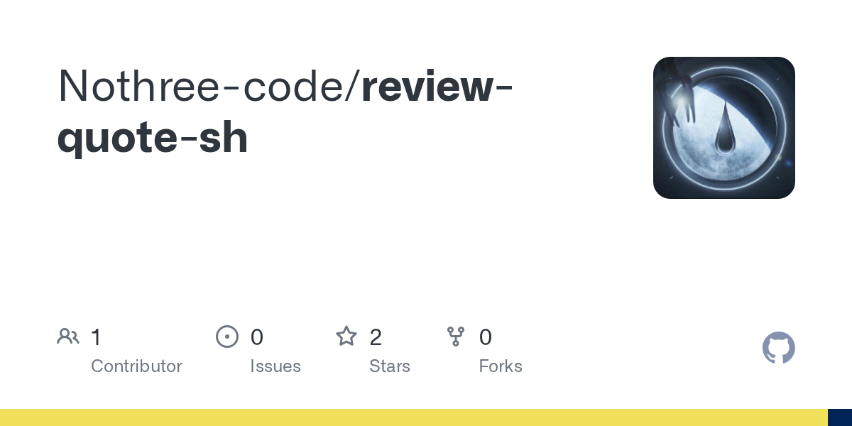 Nothree-code/review-quote-sh Screenshot preview
