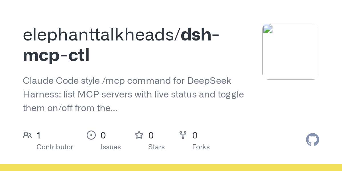 elephanttalkheads/dsh-mcp-ctl Screenshot preview