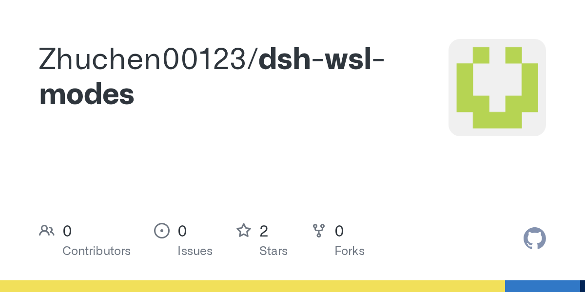 Zhuchen00123/dsh-wsl-modes Screenshot preview