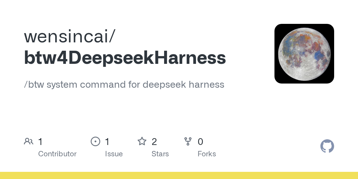 wensincai/btw4DeepseekHarness Screenshot preview