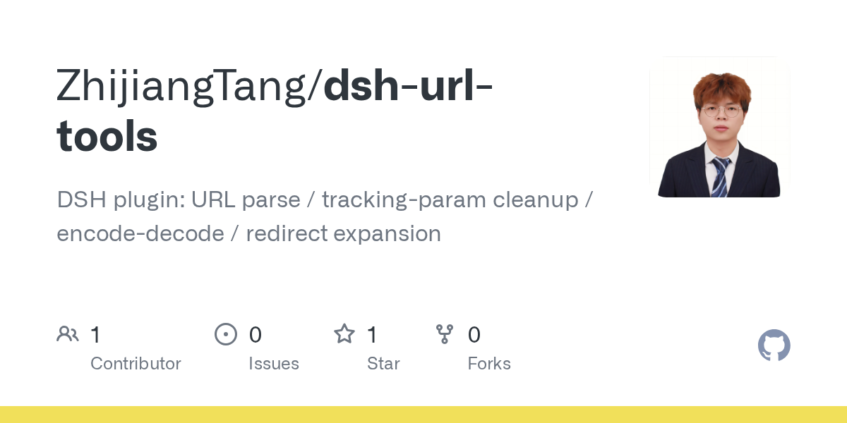ZhijiangTang/dsh-url-tools Screenshot preview