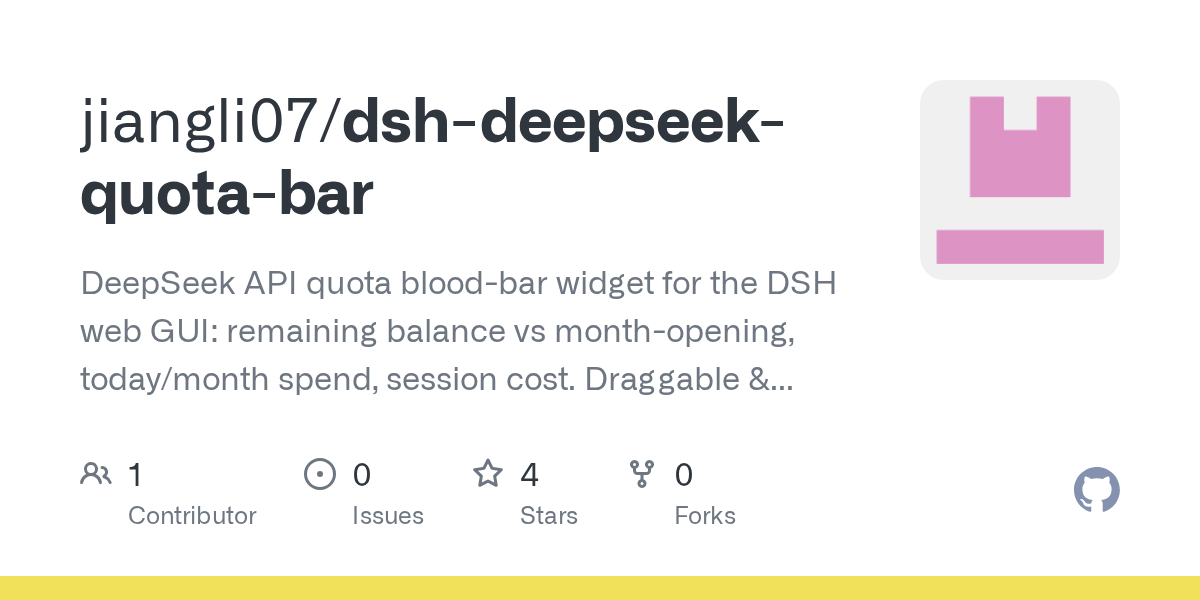 jiangli07/dsh-deepseek-quota-bar Screenshot preview