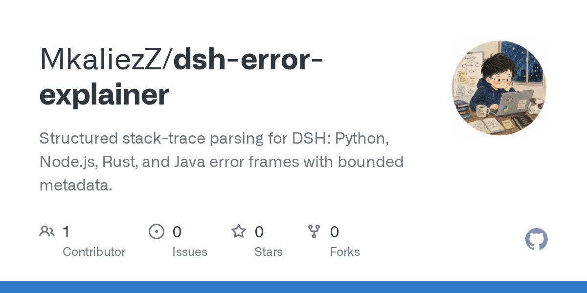 MkaliezZ/dsh-error-explainer Screenshot preview