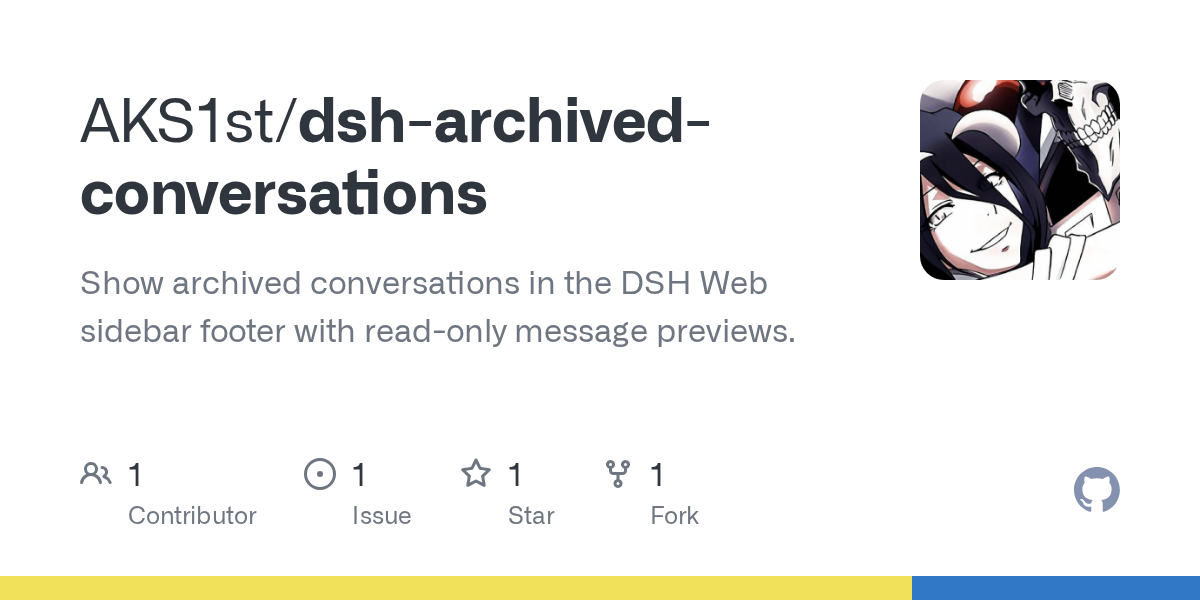 AKS1st/dsh-archived-conversations Screenshot preview