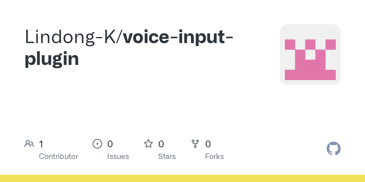 Lindong-K/voice-input-plugin Screenshot preview