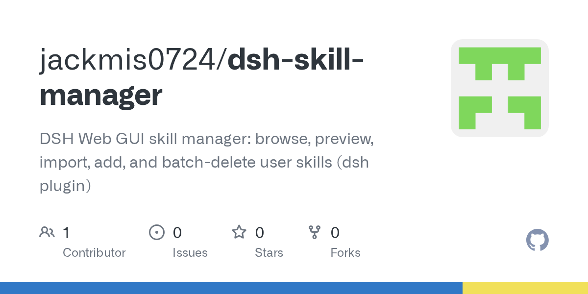 jackmis0724/dsh-skill-manager Screenshot preview