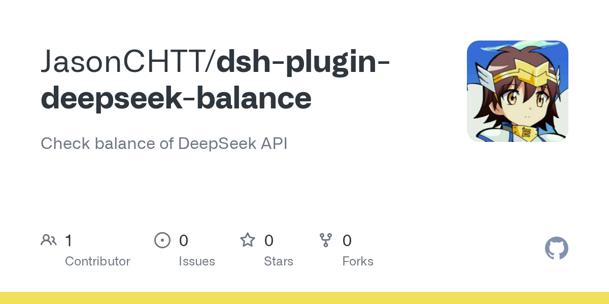 JasonCHTT/dsh-plugin-deepseek-balance Screenshot preview
