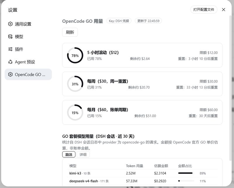 6pofx/dsh-go 截图预览