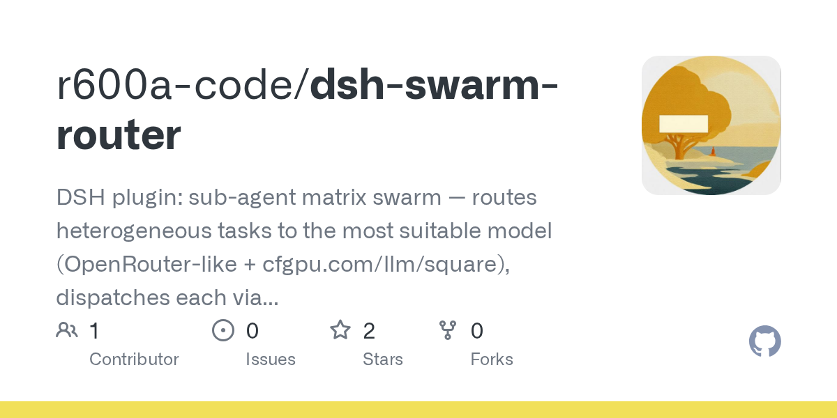 r600a-code/dsh-swarm-router Screenshot preview