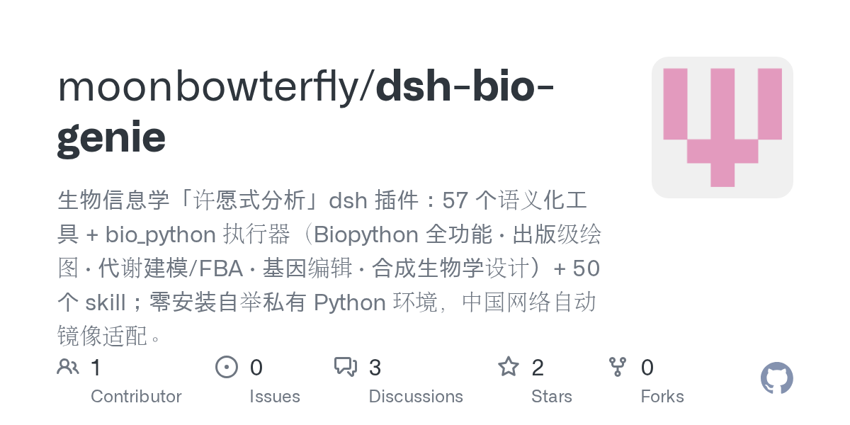moonbowterfly/dsh-bio-genie Screenshot preview