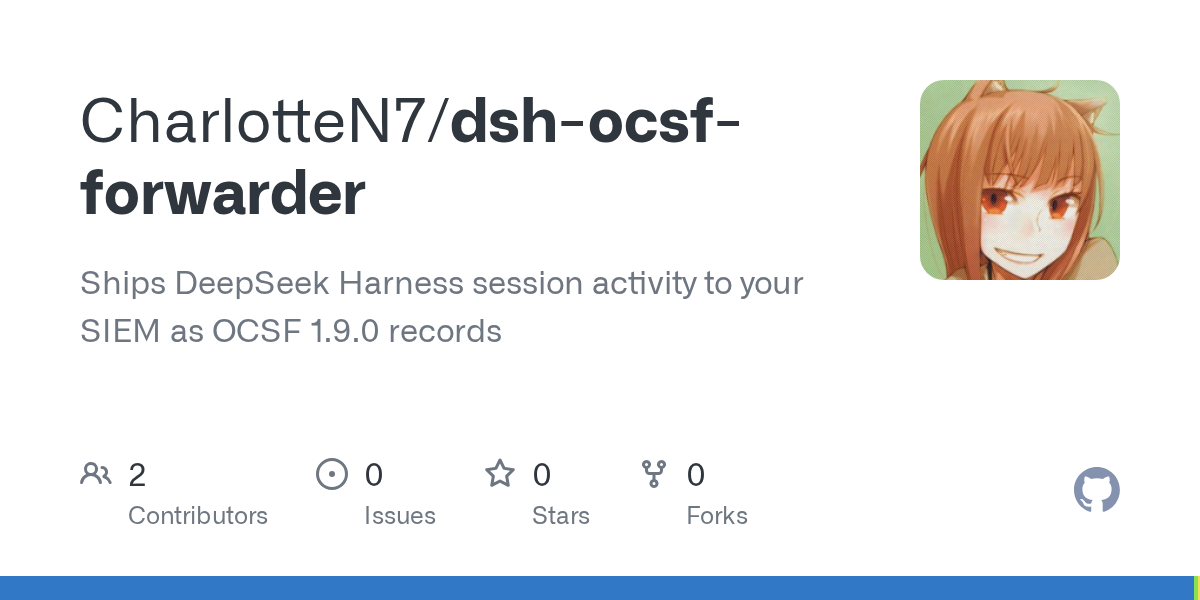 CharlotteN7/dsh-ocsf-forwarder Screenshot preview