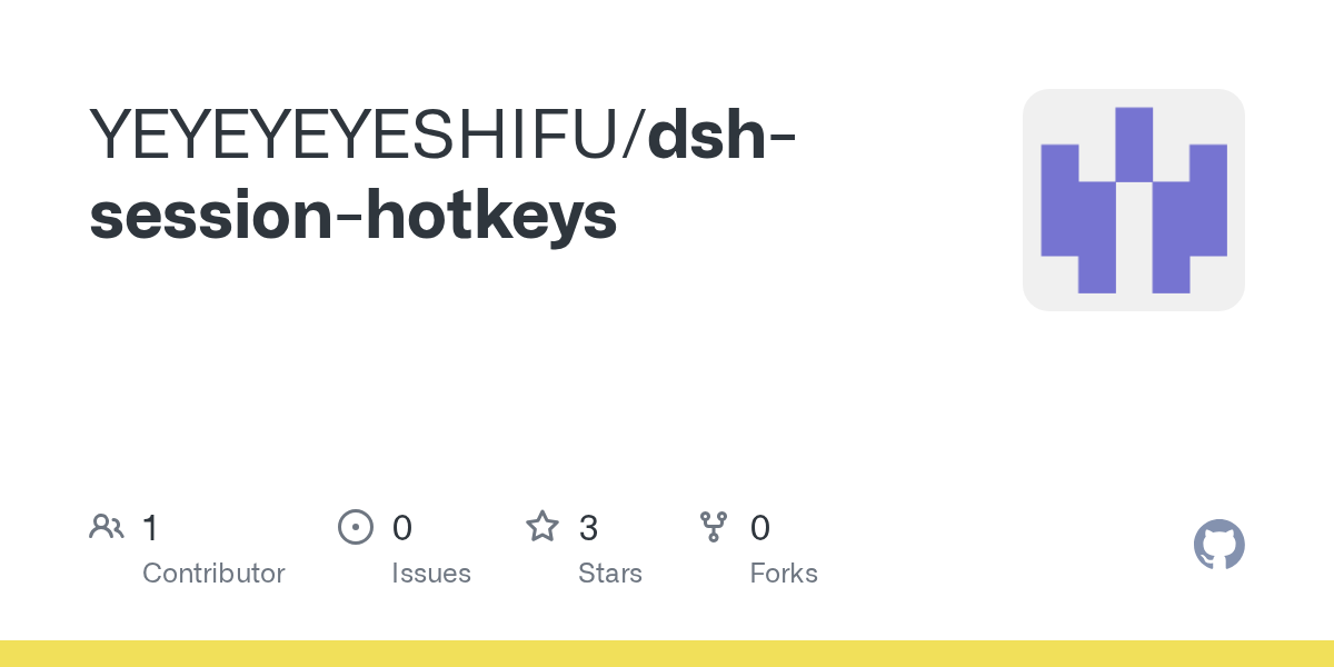 YEYEYEYESHIFU/dsh-session-hotkeys Screenshot preview