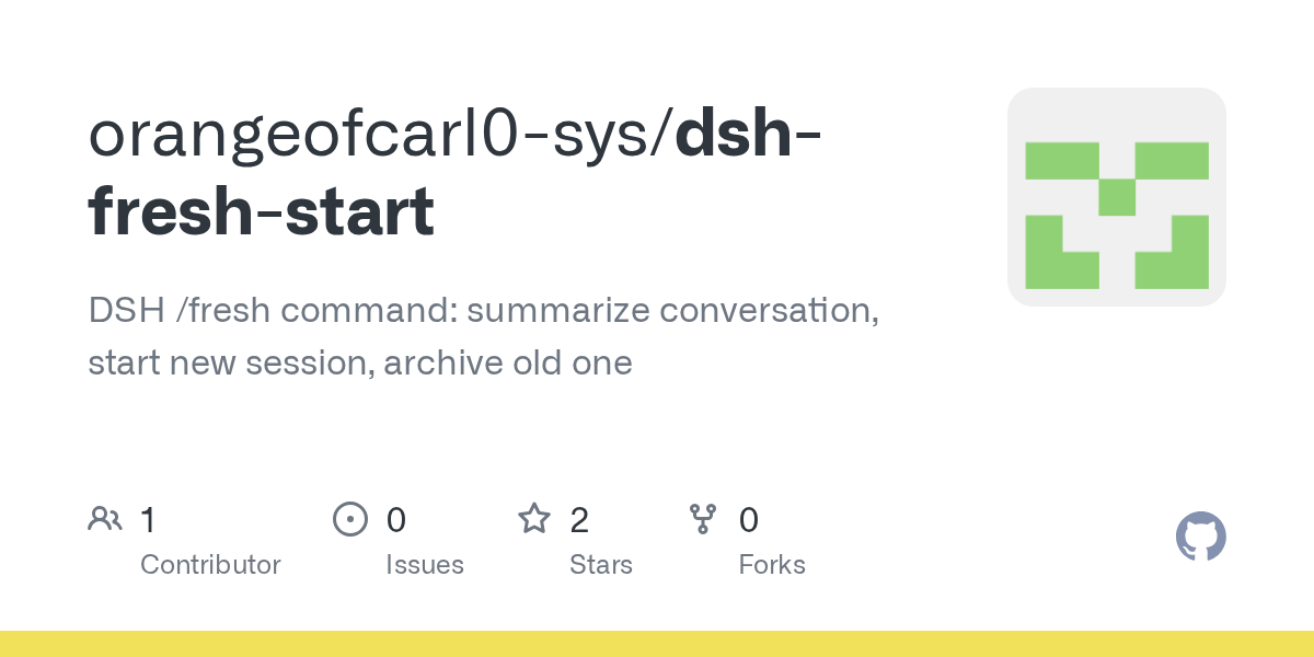 orangeofcarl0-sys/dsh-fresh-start Screenshot preview