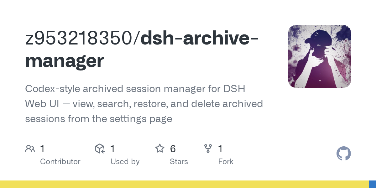 z953218350/dsh-archive-manager Screenshot preview