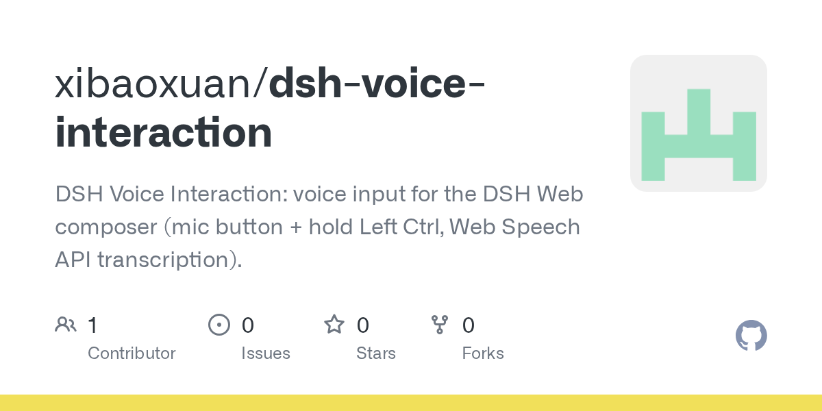 xibaoxuan/dsh-voice-interaction Screenshot preview