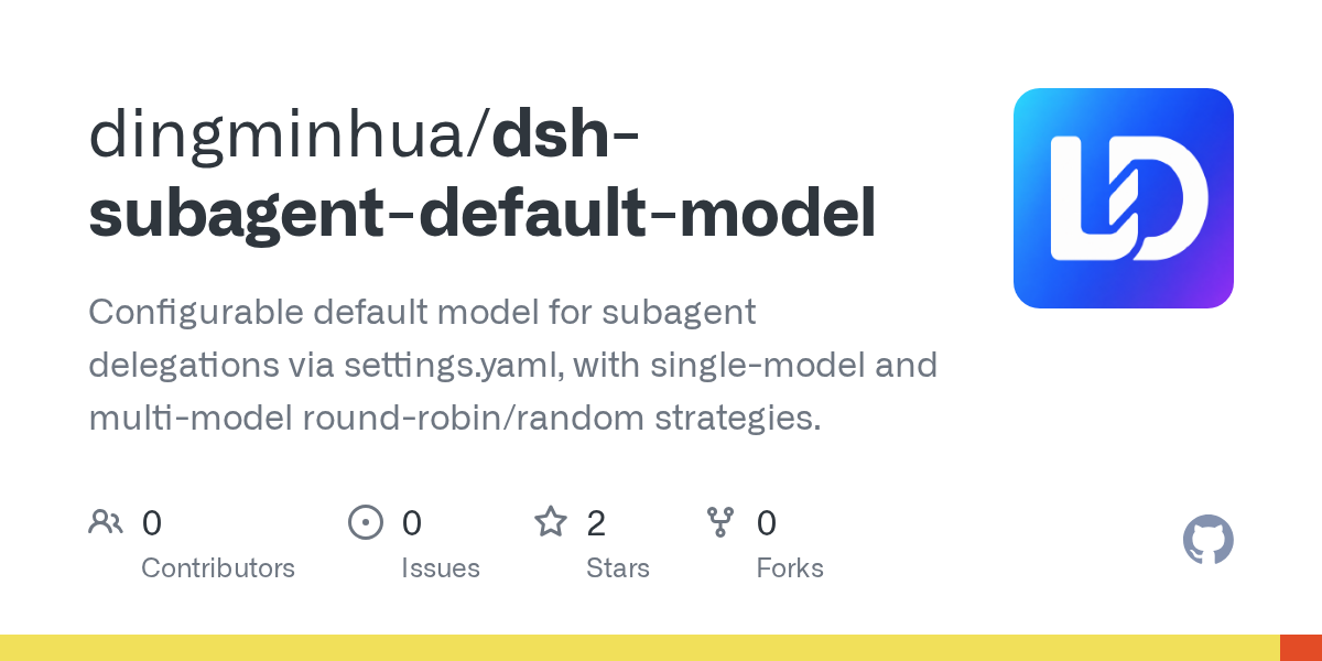 dingminhua/dsh-subagent-default-model Screenshot preview