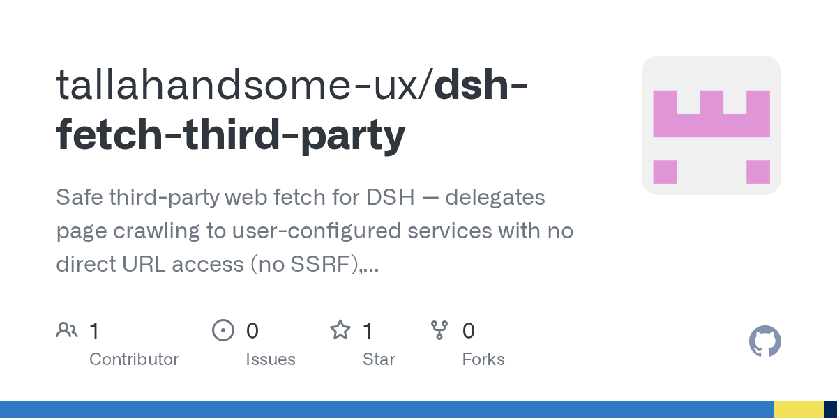 tallahandsome-ux/dsh-fetch-third-party Screenshot preview