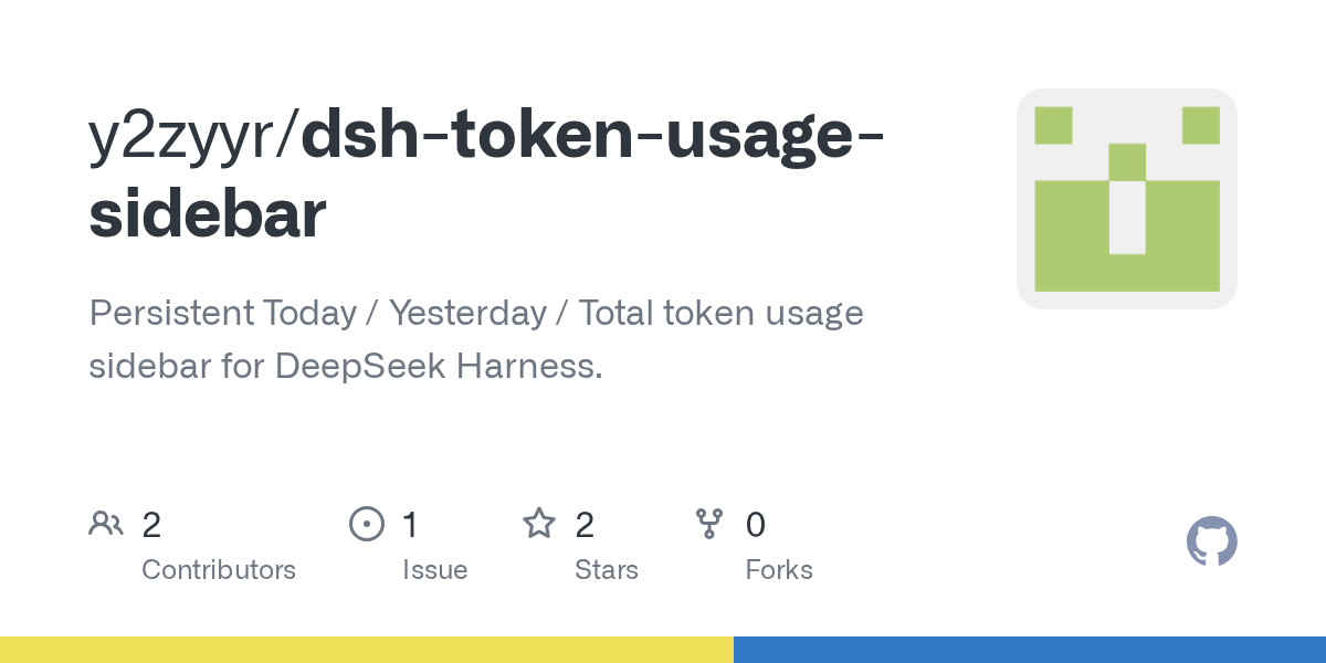 y2zyyr/dsh-token-usage-sidebar Screenshot preview