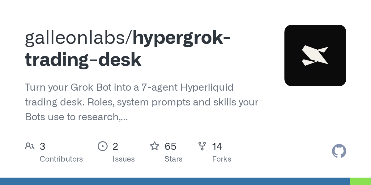 galleonlabs/hypergrok-trading-desk Screenshot preview