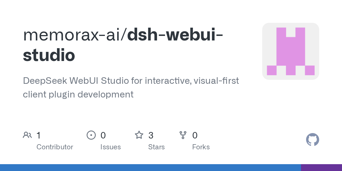 memorax-ai/dsh-webui-studio Screenshot preview
