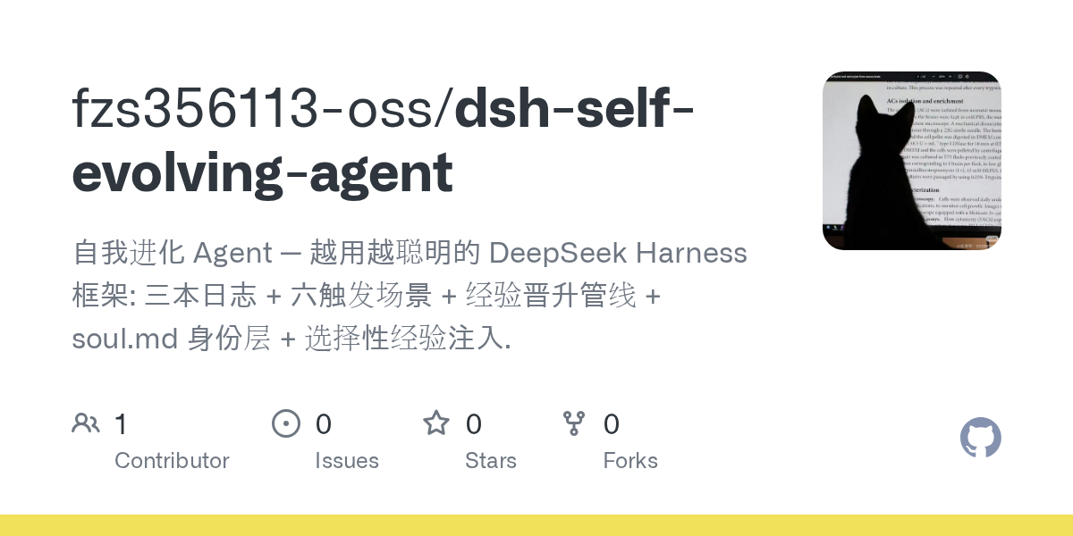 fzs356113-oss/dsh-self-evolving-agent Screenshot preview