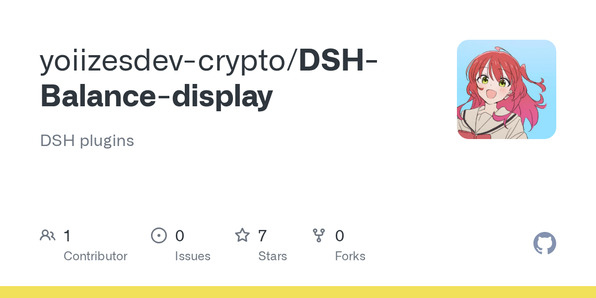 yoiizesdev-crypto/DSH-Balance-display Screenshot preview