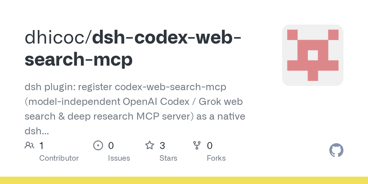 dhicoc/dsh-codex-web-search-mcp Screenshot preview