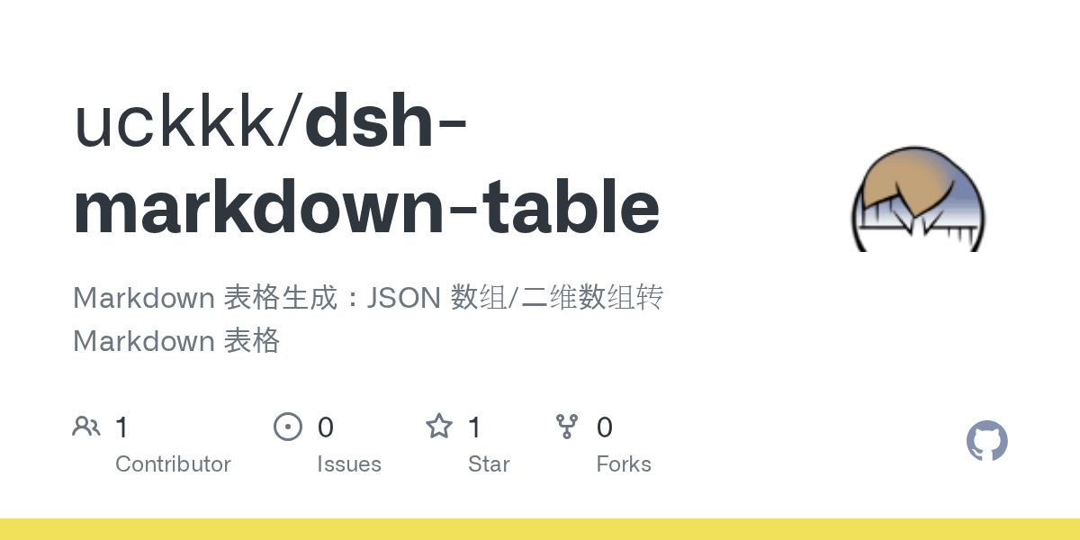 uckkk/dsh-markdown-table Screenshot preview