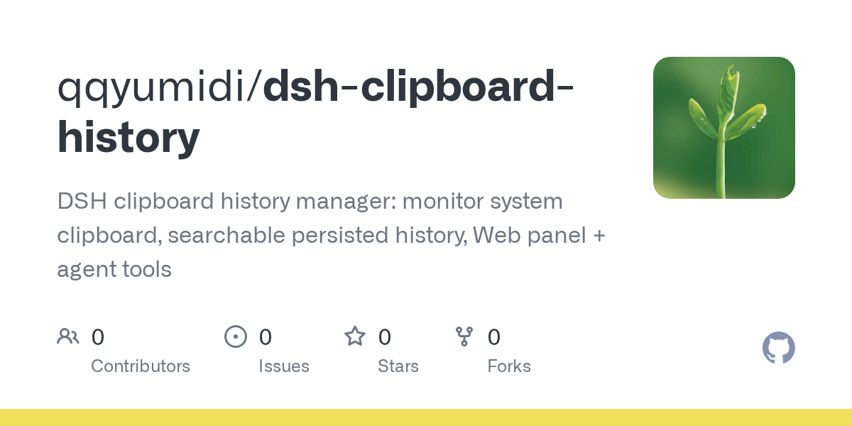 qqyumidi/dsh-clipboard-history Screenshot preview