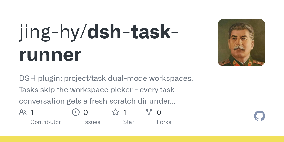 jing-hy/dsh-task-runner Screenshot preview