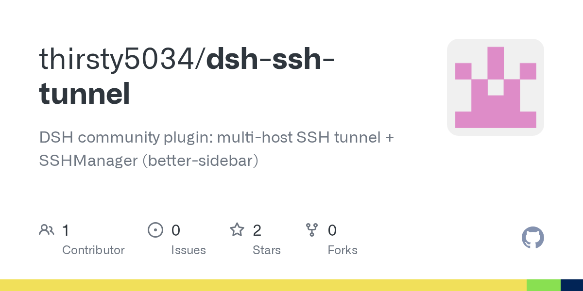 thirsty5034/dsh-ssh-tunnel Screenshot preview