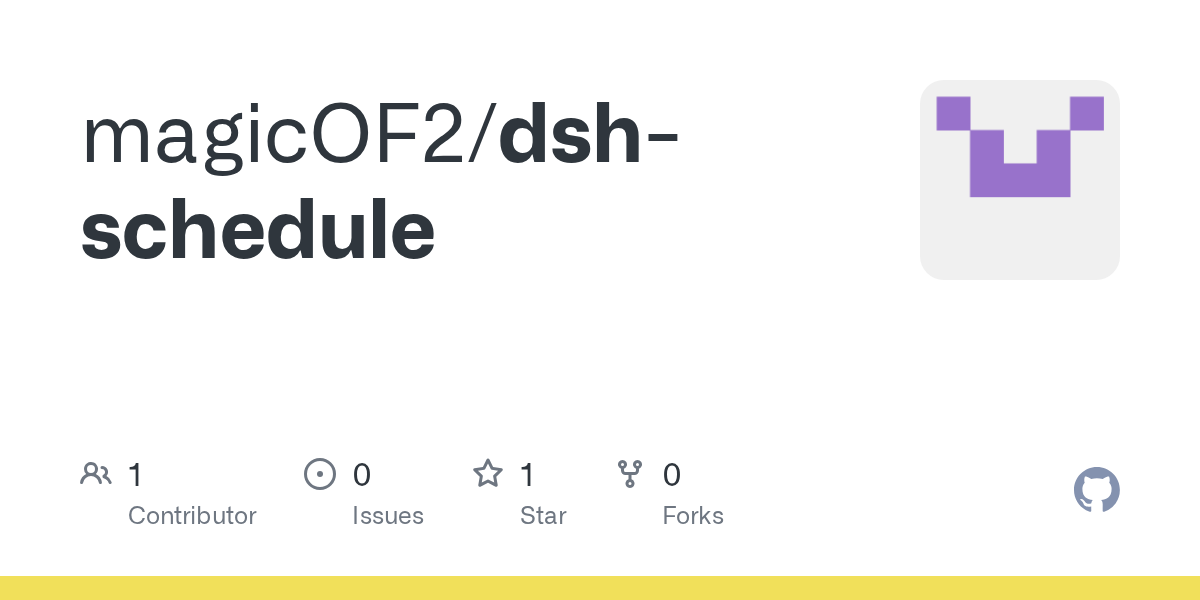 magicOF2/dsh-schedule Screenshot preview