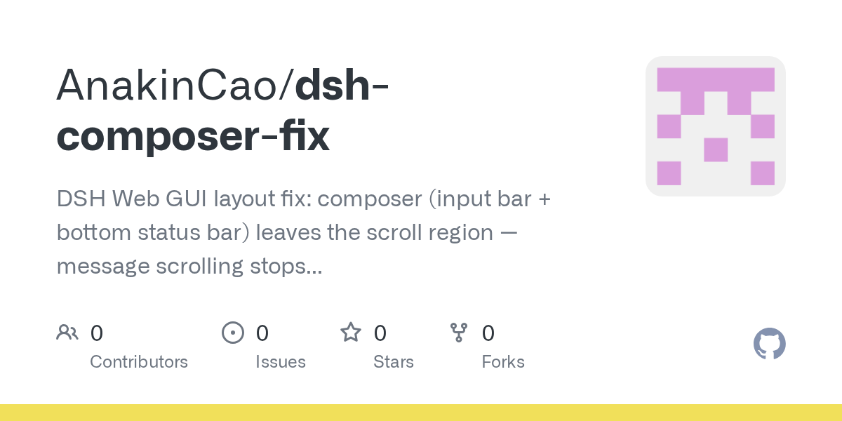 AnakinCao/dsh-composer-fix Screenshot preview