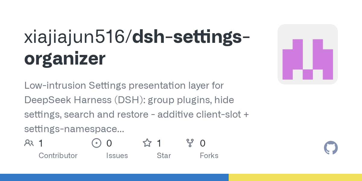 xiajiajun516/dsh-settings-organizer Screenshot preview